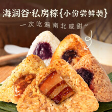 海润谷食品 私房小粽子 5款粽子 120g*2  口味任选3件9.85元（合3.28元/件，1.64元/只）