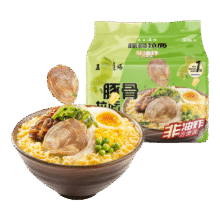 五谷道場非油炸方便面陆虎同款 豚骨面五连包95g*5袋 休闲零食 早餐泡面11.9元
