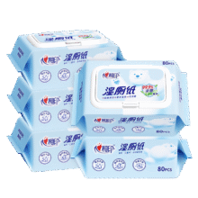心相印湿厕纸云熊系列80片*5包装卫生湿巾 私处清洁 随机包装50.88（16.92/件）折3.3/包  实付款86.88 返E卡+家政低30 价格成立