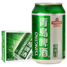 青岛啤酒（TsingTao）清爽8度330ml*24听 整箱装新老包装随机发放 端午节送礼79元 (月销5000+)