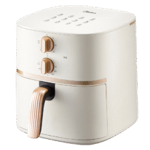 限地区、plus：美的（Midea）空气炸锅易用旋钮 家用实用大容量5.3L 不用翻面 蒸汽嫩烤 轻音烘炸 金属内腔 不粘易洗  KZE535J5143.07元