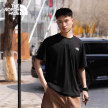北面（The North Face）【都市经典系列】速干衣男短袖T恤 宇宙黑 L /175390.52元（需领券，合195.26元/件）