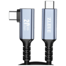 值计USB4数据线20G雷电4/3Type-c全功能4K投屏PD100W苹果笔记本电脑硬盘盒连接线弯头 3米ZL-U4030W30.45元