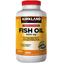 KirkLand 柯克兰深海鱼油软胶囊1000mg 鱼肝油Omega-3 中老年守护心脑 深海鱼油400粒*1瓶（美国进口）128.69元（需领券）