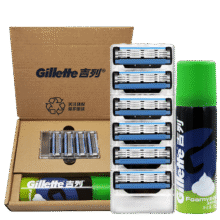 吉列（Gillette） 锋速3手动剃须刀刮胡锋利锋速3刀头三层刀片 6刀头1刀架+刀架托+剃须泡105元