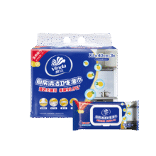 维达（Vinda）厨房湿巾 40片*3包 超大加厚尺寸 厨房湿巾去油污 厨房用纸54.52元（需领券，合27.26元/件）