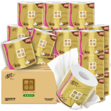 京东百亿补贴:清风 有芯卷纸 原木金装4层*140g*30卷39.48元