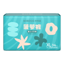 巴布豆（BOBDOG）【老爸抽检】新菠萝拉拉裤XL码36片(12-17kg)婴儿尿不湿50元 (券后省20)