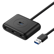 绿联USB3.0分线器扩展坞 集线器HUB拓展坞高速4口 笔记本电脑台式机一拖多接口转换器转接头延长线 【热卖款】USB3.0*4+Type-C供电 1米39.9元