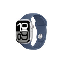 苹果 Apple Watch Series 10 智能手表 GPS款 42mm 银色 丹宁色橡胶表带 S/M1859.81元