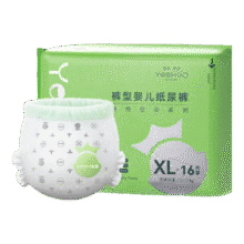 YEEHOO英氏·乐享【品牌直供,安心品质】拉拉裤XL码16片小绿尿不湿24.55元（需首购，需plus会员）