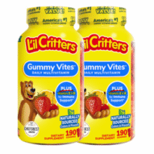 L'il Critters 丽贵 小熊糖 美国进口 儿童叶黄素复合维生素软糖 190粒*2瓶￥137.80 6.3折 比上一次爆料降低 ￥30.2