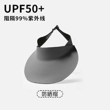 猫人 可折叠空顶无痕一体防晒帽 灰色券后18.42元