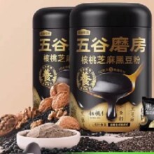 88VIP：五谷磨房 无糖黑芝麻糊 0糖核桃黑芝麻 五黑粉 546g*2罐 赠 芝麻丸*6袋83.02元