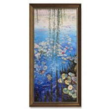 莫奈睡莲油画入户玄关装饰画2025新款竖版客厅挂画美式世界名画花188元