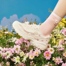 Skechers 斯凯奇 D'Lites系列 女子花海熊雏菊印花厚底熊猫鞋150234 多色新低192.8包邮