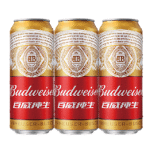 百威 纯生啤酒 铝罐 500ml*3听11.9元