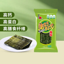美好时光 经典原味海苔1.5克儿童休闲零食解馋即食紫菜拌饭海苔片1.24元/件（拍16件，限时秒杀）