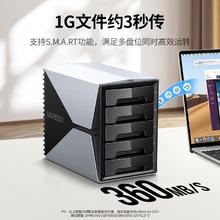 限浙江：绿联 40297 五盘位 SATA硬盘盒 Type-C739元