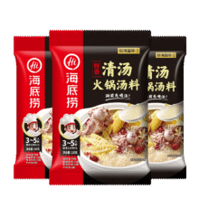 海底捞火锅底料 鲜香清汤火锅底料110g*3袋  3~5人份骨汤鲜香 一料多用88.28元（需plus会员，需领券，合22.07元/件）