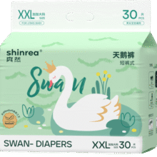 爽然（shinrea）天鹅拉拉裤XXL30片轻薄超柔透气婴儿尿不湿【品牌直供 安心品质】34元 (券后省20,月销1w+)