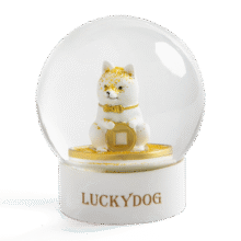 西罗斯（SEEROSE）柴犬水晶球幸运儿狗公仔手办办公室摆件开业送朋友520生日礼物 幸运儿-水晶球(不支持代写贺卡)188元