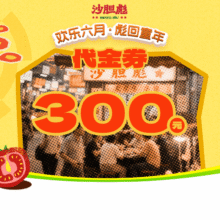 300元代金券|限2张175元