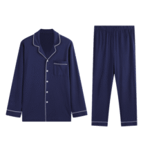 京东京造【10A抑菌】A类一等品50支纯棉情侣睡衣女男春家居服绀青XL138.9元 (月销2000+)