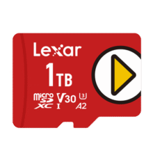 雷克沙（Lexar）1TB TF（MicroSD）存储卡 U3 V30 A2 读速160MB/s 无人机运动相机监控拍4K switch内存卡 PLAY系列549元 (月销6000+)
