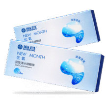 海昌优氧PRO月抛隐形眼镜6片装 透明近视眼镜 轻薄舒适 400度49元 (月销2000+)