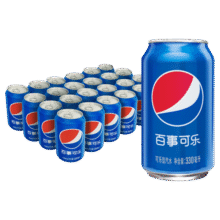 百事可乐 Pepsi 汽水 碳酸饮料 330ml*24听  新老包装随机发货45.9元 (月销1w+)