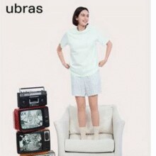 5折好价！Ubras 水果满印系列女士全棉短袖短裤家居服套装（带胸垫款） UN3541011￥74.50 5.0折