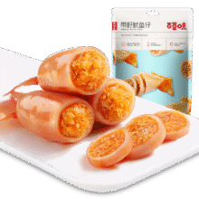 百草味带籽鱿鱼仔墨鱼仔零食3.6元