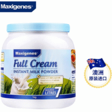 Maxigenes 美可卓 澳洲蓝胖子 成人高钙全脂奶粉1kg￥64.60