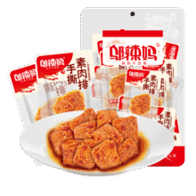 邬辣妈 手撕素肉卷 袋装素牛排 混合装40包（约320g)6.45元