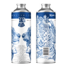 雪花 啤酒黑狮白啤1000ml 单罐马口铁装7.11元包邮