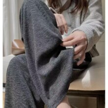 糯米裤子女春夏2024新款灰色休闲裤子宽松bf慵懒风阔腿裤MLA快抢49.9元（需领券，合16.63元/件）