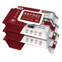 优普爱 厨房湿巾  去油去污清洁湿纸巾 一次性厨房祛污抹布纸巾 【银离子除菌款】 1层 60片*3包20元