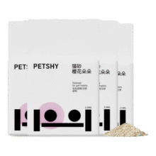 plus：petshy百宠千爱 木薯豆腐混合猫砂 2.5kg*4包*2件98元(合49元/4包)