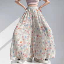 雅羊人 画报花苞裙裤女夏季2025新款小个子a字半身裙垂感高腰碎花62.1元