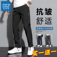 真维斯（Jeanswest）男士冰丝裤子新款直筒商务休闲裤  2条装29元/条     实付58元  包邮