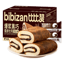 比比赞（BIBIZAN）爆浆黑巧蛋皮吐司巧克力味300g4.79元（需秒杀）