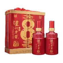 88VIP:泸州老窖 八年窖 52%vol 浓香型白酒 500ml*2瓶 +凑单148.7元+5元淘金币