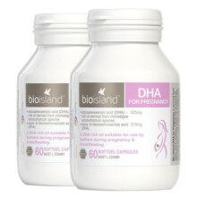 【自营】bioisland佰澳朗德海藻油DHA胶囊孕期哺乳期营养60粒*2瓶303.6元