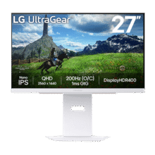 LG  27英寸 白色 NanoIPS 2K 180Hz原生200Hz超频显示器 27GS86Q1689.81元（需领券）