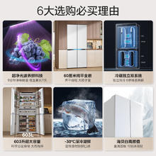 国家补贴：美的 北极熊603纯平全嵌十字对开四开门冰箱 BCD-603WUSPZM(E)海贝白5575.2元（报暗号享专属价格）