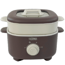 膳魔师（THERMOS） 多功能锅电火锅 2.5L家用小火锅电炒锅带蒸屉 EHA-4333A 可可棕818元