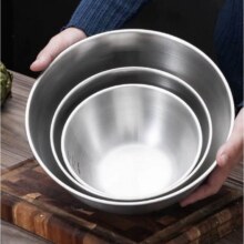 不锈钢沙拉盘子带刻度碗 本色23cm 大号2.78元（需领券）