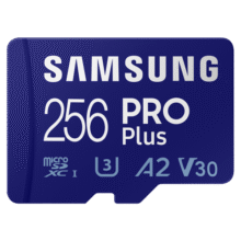 三星（SAMSUNG）256GB TF MicroSD 内存卡 4K高速蓝卡 U3A2V30 读速180MB/s 游戏机无人机运动相机存储卡 PRO Plus169元 (月销1w+)