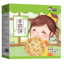 俏侬 手抓饼香葱味 烘焙食材2000g20片 葱油饼 学生早餐健康61.96元（合15.49元/件）